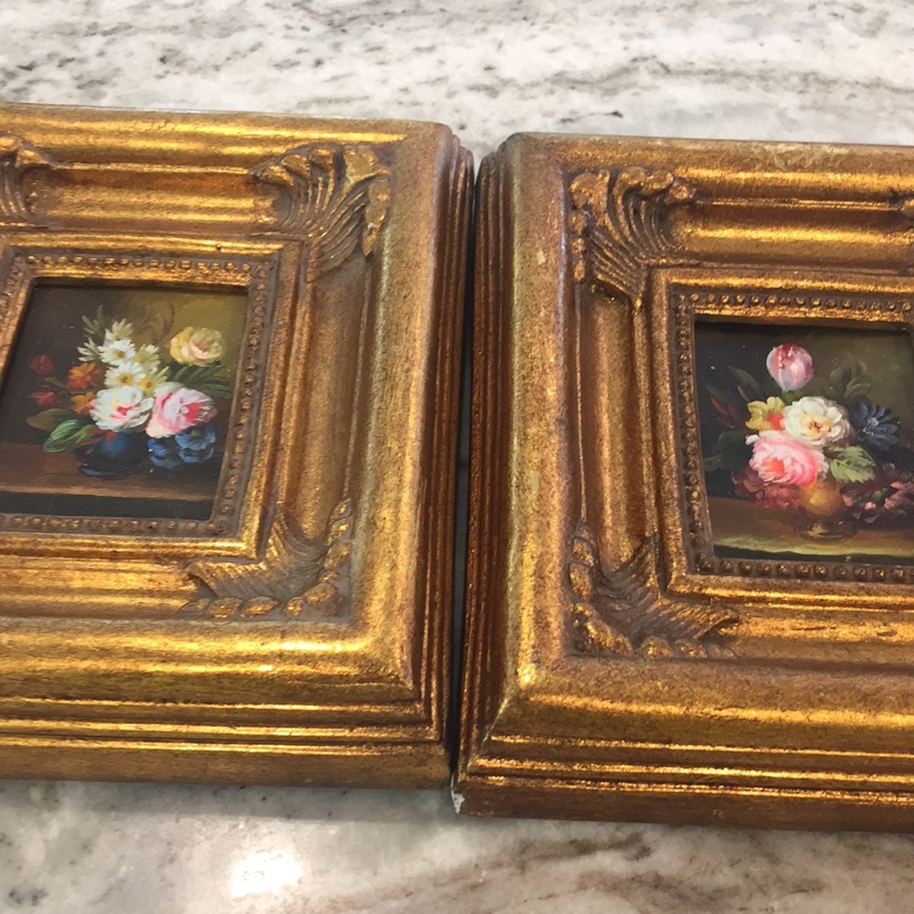 Monet-florel vintages two art plaque